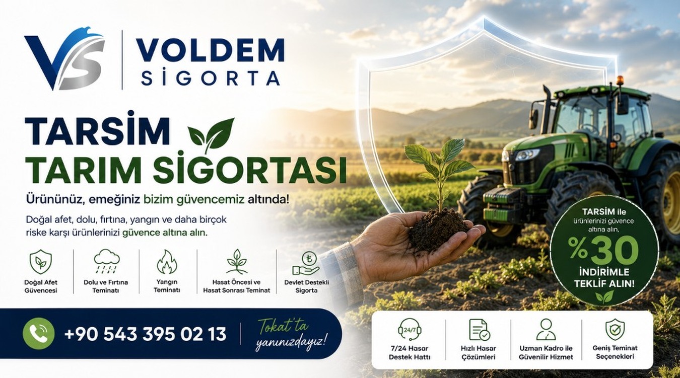 Tokat TARSIM Tarım Sigortası | Voldem Sigorta Tokat TARSIM tarım sigortası - Bitkisel ürün, hayvancılık, sera sigortası. Voldem Sigorta